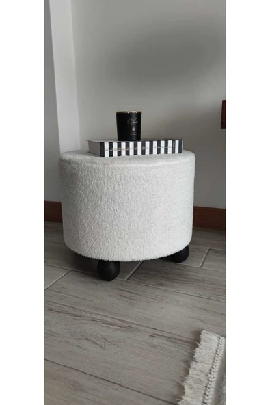 Fahrettin Küçük Puf El Yapımı Puf Kedi Yatağı Makyaj Masası Pufu Salon Pufu Oturma Odası Pufu Orta Sehpa - 2