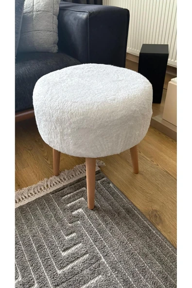 Fahrettin Küçük ISLA Wellsoft Çok Amaçlı Dekoratif Puf Kedi Yatağı Makyaj Masası Pufu Oturma Odası Pufu Orta Sehpa - 2