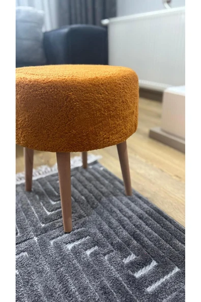 Fahrettin Küçük ROMA Wellsoft Çok Amaçlı Dekoratif Puf Kedi Yatağı Makyaj Masası Pufu Oturma Odası Pufu Orta Sehpa - 3