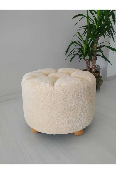 Fahrettin Küçük Puf El Yapımı Puf Kedi Yatağı Makyaj Masası Pufu Salon Pufu Oturma Odası Pufu Orta Sehpa - 5