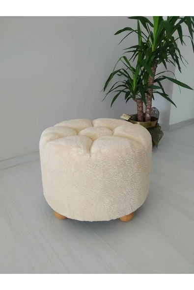 Fahrettin Küçük Puf El Yapımı Puf Kedi Yatağı Makyaj Masası Pufu Salon Pufu Oturma Odası Pufu Orta Sehpa - 2