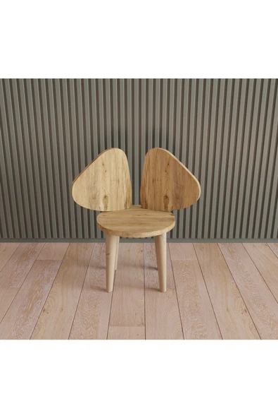 Fahrettin Küçük Çocuk Sandalyesi Çocuk Oturağı Fil Kulaklı Ahşap Mdf Sandalye Montessori Sandalye - 2