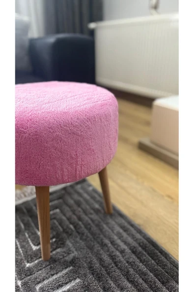 Fahrettin Küçük ROMA Wellsoft Çok Amaçlı Dekoratif Puf Kedi Yatağı Makyaj Masası Pufu Oturma Odası Pufu Orta Sehpa - 3