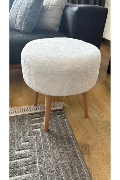 Fahrettin Küçük ISLA Wellsoft Çok Amaçlı Dekoratif Puf Kedi Yatağı Makyaj Masası Pufu Oturma Odası Pufu Orta Sehpa - 4