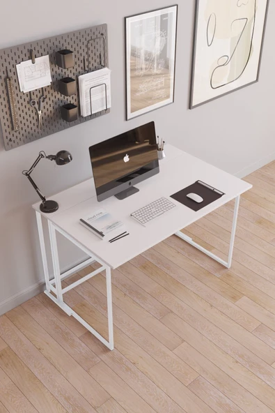 Fahrettin Küçük Worklife Katlanabilir Çalışma Masası Bilgisayar Masası Çizim Masası (beyaz) - 2