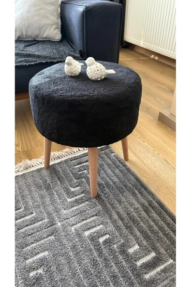 Fahrettin Küçük ROMA Wellsoft Çok Amaçlı Dekoratif Puf Kedi Yatağı Makyaj Masası Pufu Oturma Odası Pufu Orta Sehpa - 3