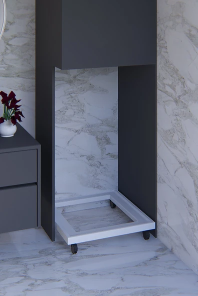 Fahrettin Küçük Beyaz Eşya Altlığı Çamaşır, Bulaşık Makinesi ve Buzdolabı Soba. 150 Kg Taşıma Kapasiteli Altlık. - 2