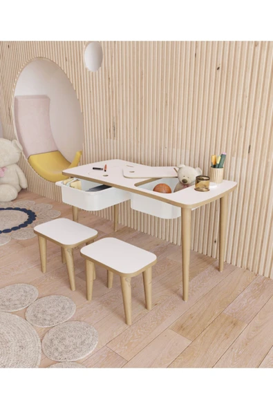 Fahrettin Küçük Çocuk Masası Aktivite Masası Çalışma Masası Oyun Masası