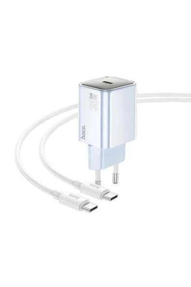 Hoco N47 Glorious Type-C 30W Çıkışlı Type-C to Type-C Kablolu Şarj Cihazı - Resim 9