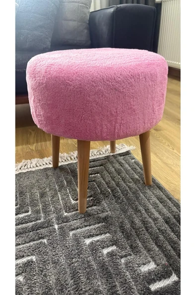 Fahrettin Küçük ROMA Wellsoft Çok Amaçlı Dekoratif Puf Kedi Yatağı Makyaj Masası Pufu Oturma Odası Pufu Orta Sehpa - 4