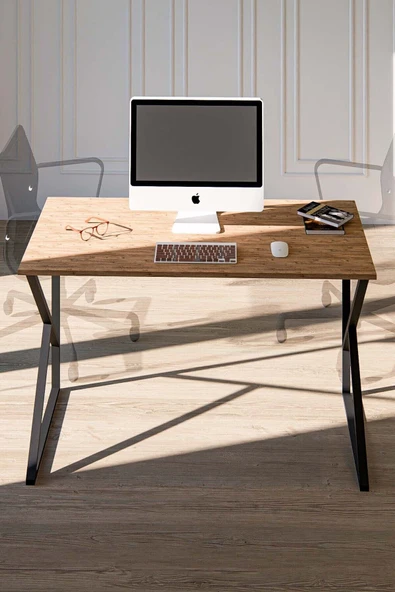 Fahrettin Küçük Elena Çalışma Masası Ofis Masası Oyuncu Masası Yemek Masası Okul Masası Genç Odası 60x120 Cm - 2