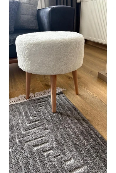 Fahrettin Küçük ROMA Wellsoft Çok Amaçlı Dekoratif Puf Kedi Yatağı Makyaj Masası Pufu Oturma Odası Pufu Orta Sehpa - 4