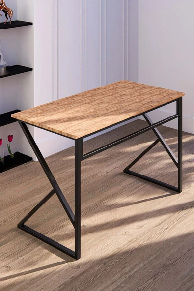 Fahrettin Küçük Elena Çalışma Masası Ofis Masası Oyuncu Masası Yemek Masası Okul Masası Genç Odası 60x120 Cm - 5