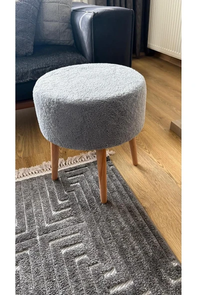 Fahrettin Küçük ROMA Wellsoft Çok Amaçlı Dekoratif Puf Kedi Yatağı Makyaj Masası Pufu Oturma Odası Pufu Orta Sehpa - 2