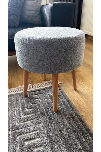 Fahrettin Küçük ROMA Wellsoft Çok Amaçlı Dekoratif Puf Kedi Yatağı Makyaj Masası Pufu Oturma Odası Pufu Orta Sehpa - 4