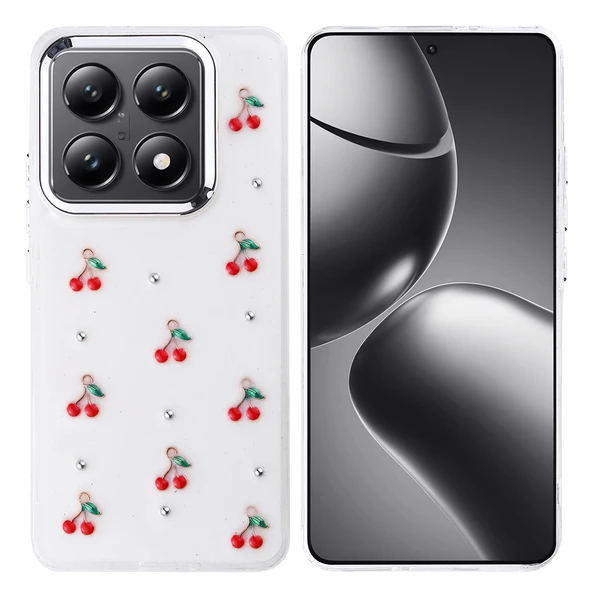 Xiaomi 14T Pro Kılıf Airbag Tasarımlı Simli Şeffaf Zore Kutup Kapak - Resim 3