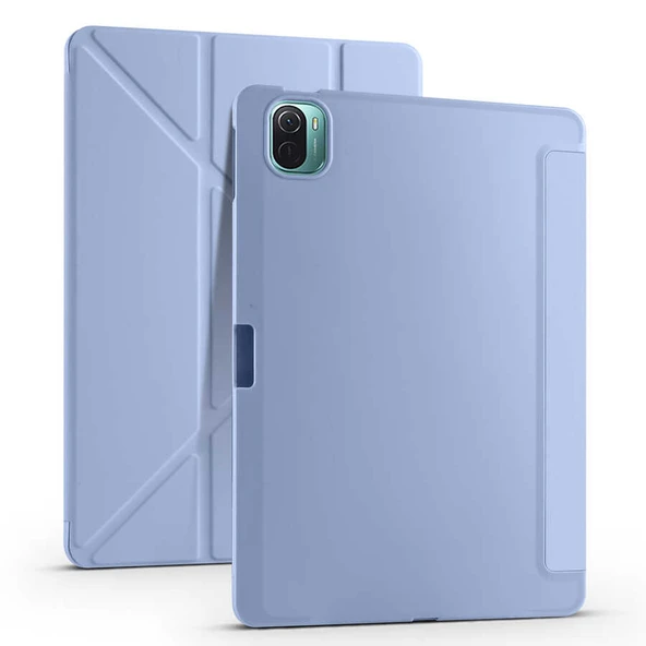 Xiaomi Mi Pad 5 Kılıf Zore Tri Folding Kalem Bölmeli Standlı Kılıf - 9