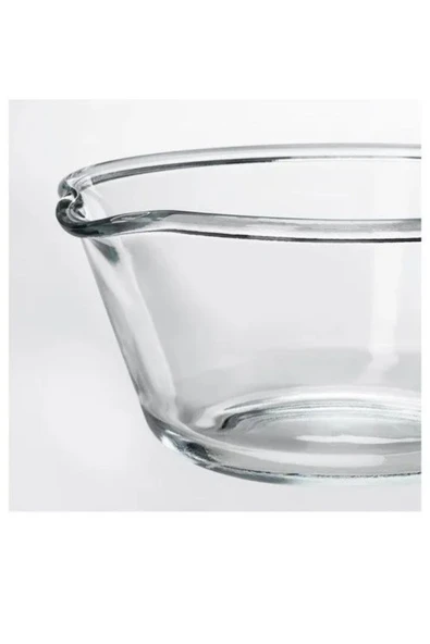 Premium Ürün Kaliteli Üretim Pratik Kullanışlı Şeffaf Zarif Modern 26 Cm Cam Servis Kasesi VARDAGEN - Resim 3