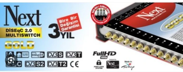 Next YE-6/32 Kaskatlı Gold Plus Multiswitch Uydu Santrali - Resim 1