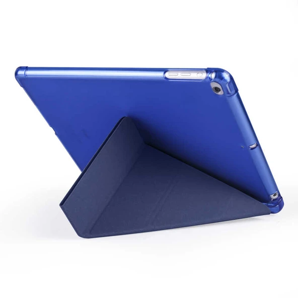 Apple iPad 9.7 2017 (5.Nesil) Kılıf Zore Tri Folding Kalem Bölmeli Standlı Kılıf - 5