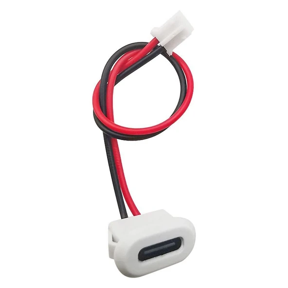 Type C Panel Montaj Dişi Soket 2 Pin 10cm Kablolu Beyaz  Uzatma Konnektör Araba Kamera Oyuncak Telefon Şarj Mp3 Tablet - 7