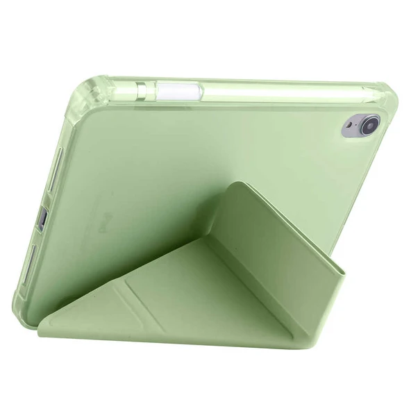 Apple iPad Mini 2021 (6.Nesil) Kılıf Zore Tri Folding Kalem Bölmeli Standlı Kılıf - Resim 5