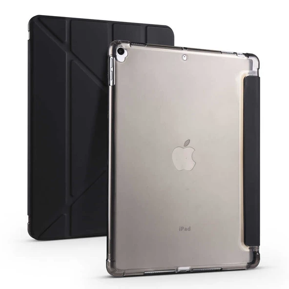 Apple iPad 10.2 (8.Nesil) Kılıf Zore Tri Folding Kalem Bölmeli Standlı Kılıf - 12