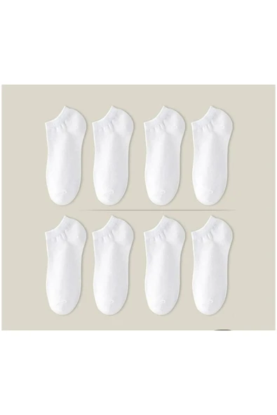 Beyaz Unisex Babet Çorap 6 Çift - Resim 3