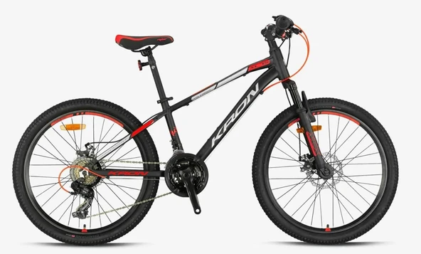 Kron XC 75 24 Jant 13 Kadro MD 21 Vites Çocuk Dağ Bisikleti Siyah Gri Kırmızı ürün görseli
