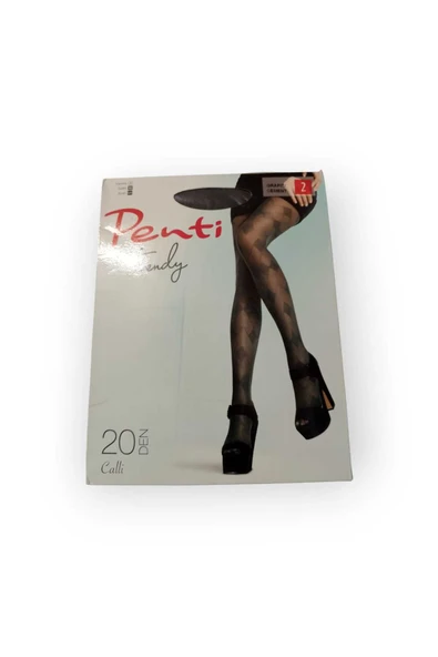 PNTİ TRENDY 20 DEN  CALLİ  KLOTLU ÇORAP    SİYAH - Resim 2