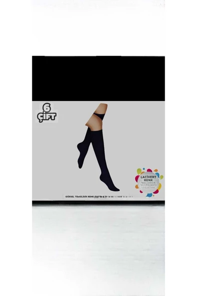 ŞİRİN  DİZ ALTİ ÇORAP  LACİVER   6 ADET ürün görseli