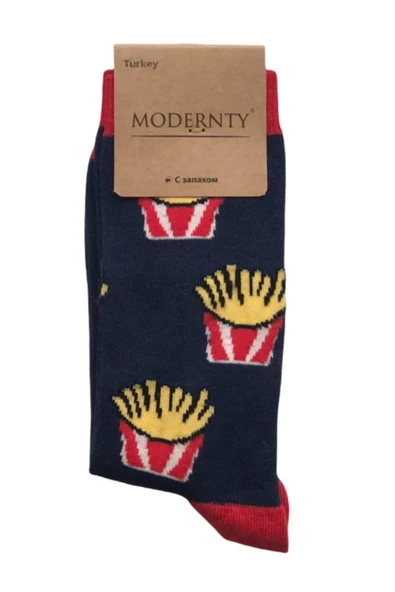 4'lü Fast Food Yemek Yiyecek Desenli Çorap Seti - Resim 3