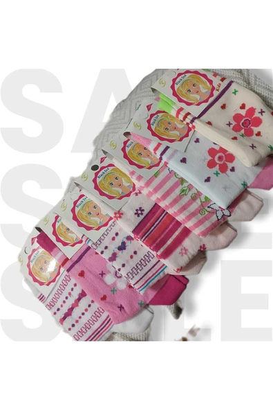 ÇOCUK  KIZ ÇORAP 4 ÇİFT   KALİTE     11 -12-13 YAS ARASI  ÇORAP ürün görseli