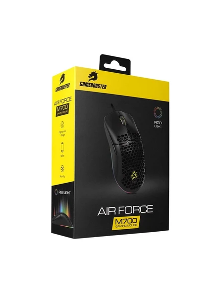 GameBooster M700 Air-Force RGB Aydınlatmalı Ultra Hafif Profesyonel Oyuncu Mouse - 5