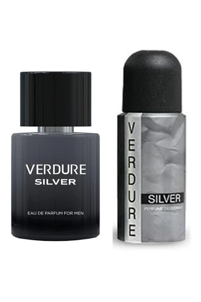 VERDURE Silver Edt 100ml ve  Deodorant Erkek Parfüm Seti