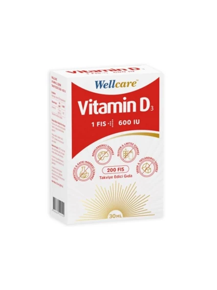 Wellcare Vitamin D3 Sprey 600 IU 30 ml ürün görseli