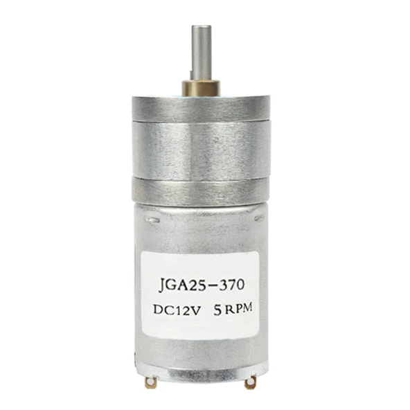 12V 5Rpm JGA25-370 Redüktörlü DC Motor  Metal Dişli Yüksek Tork Kuvvet 25mm Robot Oyuncak RC Araba Medikal Otomasyon ürün görseli