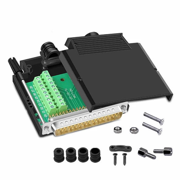 Kutulu DB25 to Dip Adaptör Erkek Terminal Soket  25 Pin D-Sub Paralel Port Haberleşme Uart DC 3V 5V Bilgisayar Modem Uydu Alıcı GSM Barkod Yazarkasa Firmware Güncelleme