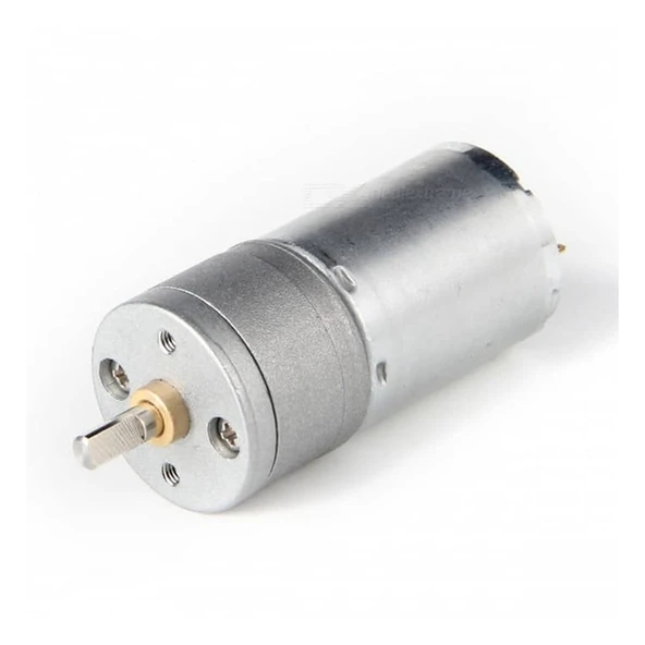 12V 5Rpm JGA25-370 Redüktörlü DC Motor  Metal Dişli Yüksek Tork Kuvvet 25mm Robot Oyuncak RC Araba Medikal Otomasyon - Resim 3
