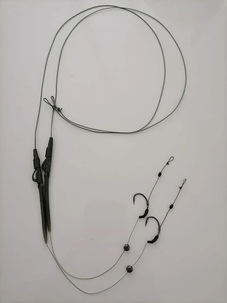 Profesyonel Sazan Rig Takımı Kurşun Aparatlı 2 Adet