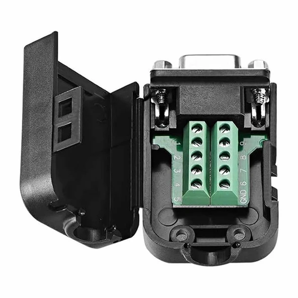 Kutulu DB9 to Dip Adaptör Dişi Terminal Soket  9 Pin D-Sub Seri Port  RS232 RS485 Haberleşme Uart DC 3V 5V Bilgisayar Modem Uydu Alıcı GSM Firmware Güncelleme - Resim 3