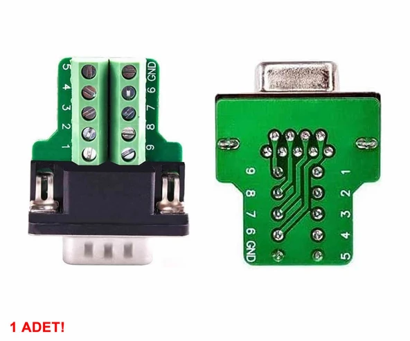 Kutulu DB9 to Dip Adaptör Erkek Terminal Soket  9 Pin D-Sub Seri Port  RS232 RS485 Haberleşme Uart DC 3V 5V Bilgisayar Modem Uydu Alıcı GSM Firmware Güncelleme - Resim 6