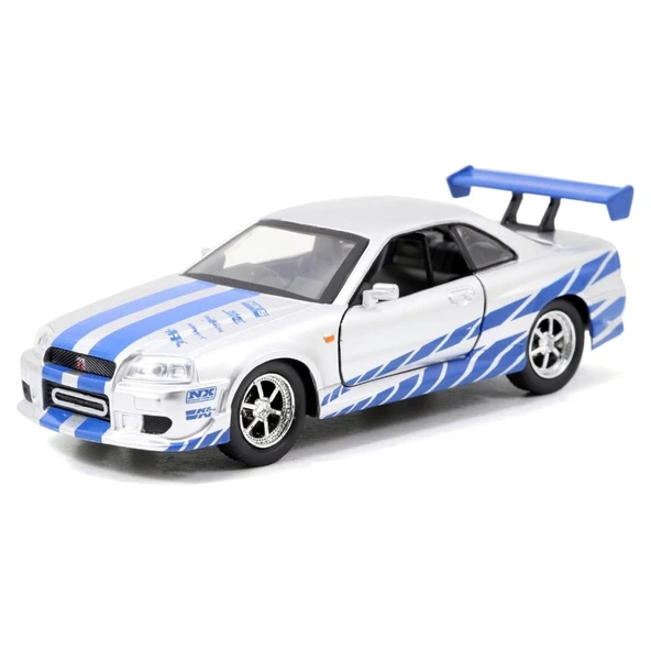 Jada 1:32 Fast & Furious Legacy Series Twin Pack W4/2 Mitsubishi Evo IX & Brian's Nissan Skyline - Resim 6