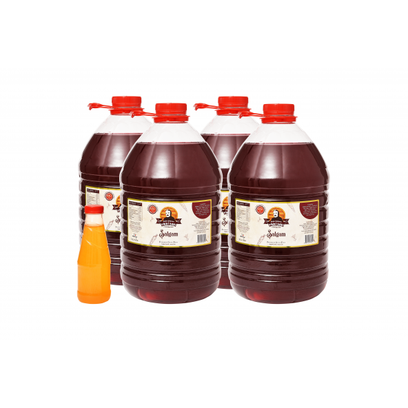4 Adet 5 Litre %100 Doğal, Taze & Geleneksel El Yapımı Şalgam (Acıları Yanında) Meşhur Şalgamcı Fikri Dayı - 1