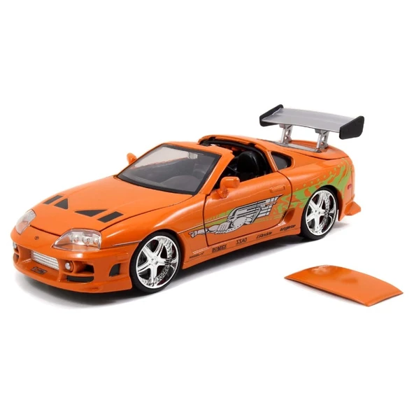 Jada 1:24 Fast & Furious Brian's 1995 Toyota Supra Mk4 Figürlü Set - 8