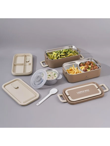 Aryıldız Bento Lunch Box Yemek Termosu Haki 2000 Ml + Sosluk Ar262177