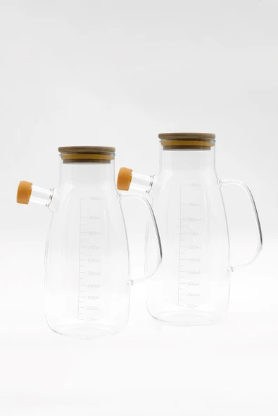 MASTERCHEF METAL/ AHŞAP KAPAK İKİLİ YAĞLIK (20509) - 2