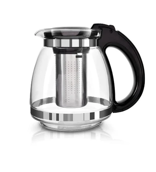 YAKUT Çelik Süzgeçli Cam Demlik 1500ml - 4