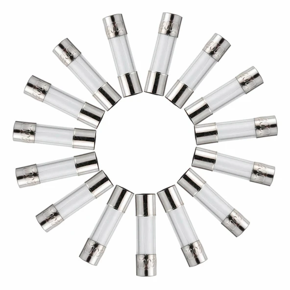 Cam Tüp Sigorta Seti 100 Parça  0.2A 0.3A 1A 2A 3A 5A 8A 10A 15A 20A Yüksek Voltaj Aşırı Akım Kısa Devre Televizyon Vantilatör Bilgisayar Buzdolabı Tost Makinesi - Resim 5