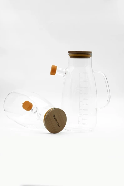 MASTERCHEF METAL/ AHŞAP KAPAK İKİLİ YAĞLIK (20509) - 4